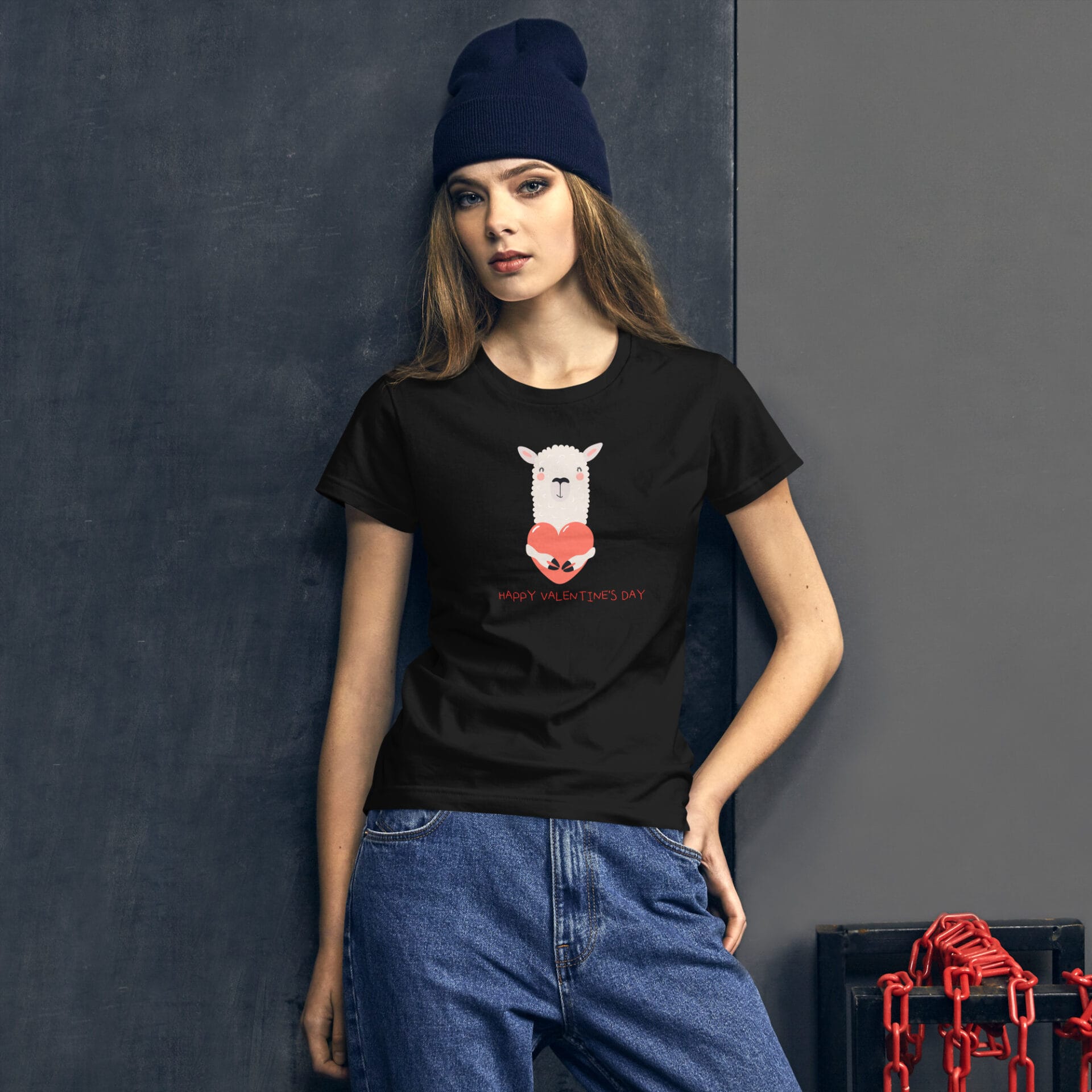 Women's Valentine's Day Short Sleeve T-Shirt - B3 - 24