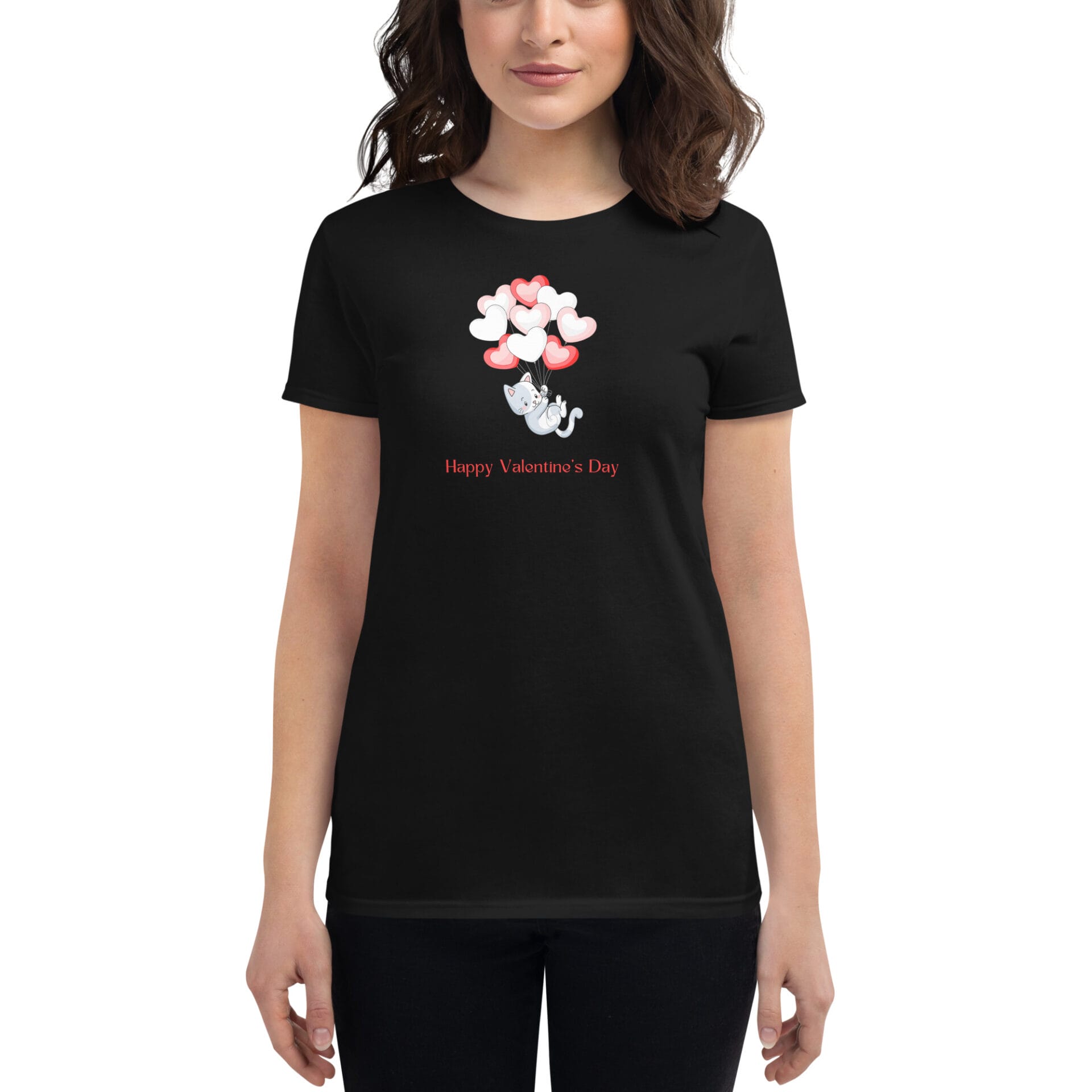Women's Valentine's Day Short Sleeve T-Shirt - B3 - 26