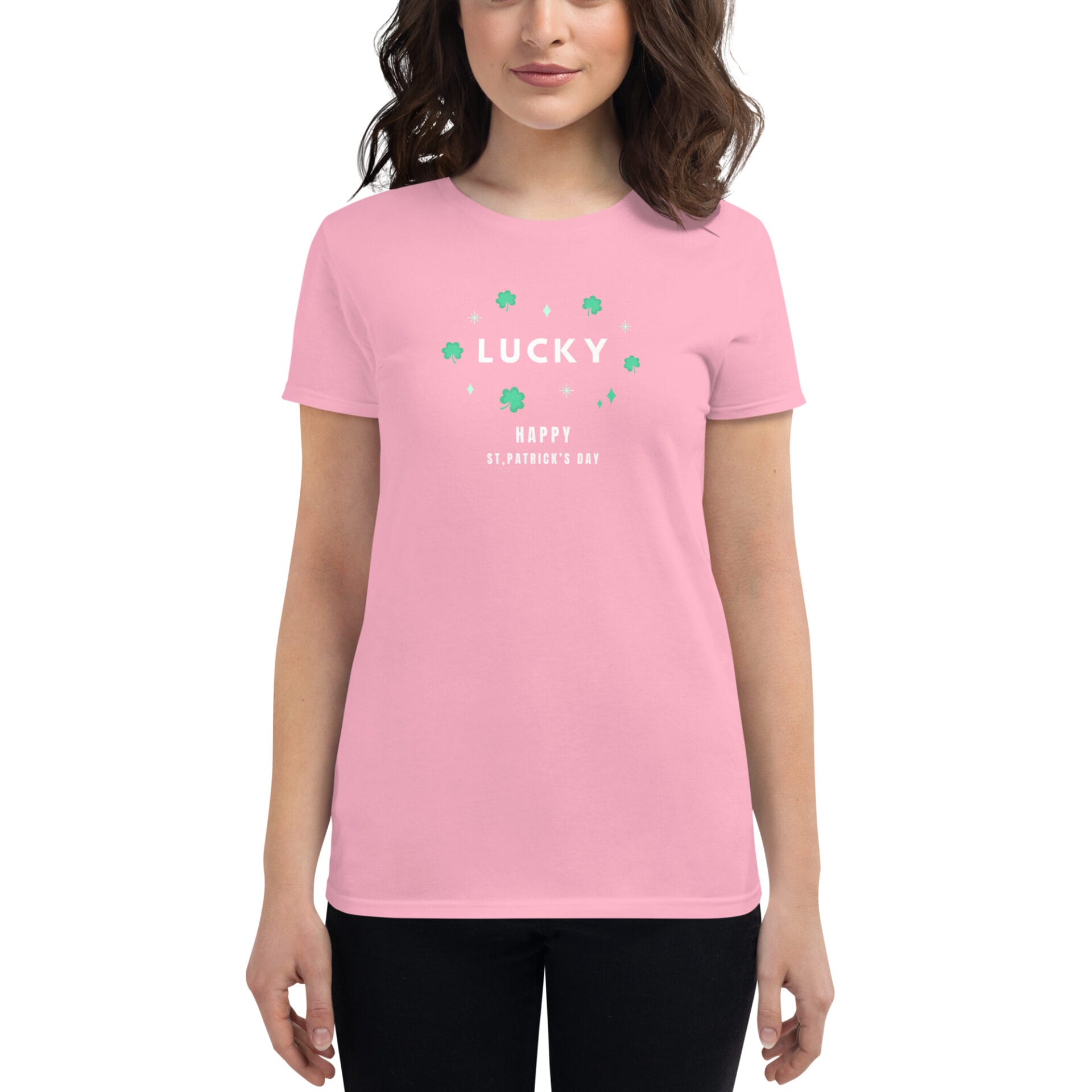 Women's St. Patrick's Day Short Sleeve T-Shirt - B2 - 17