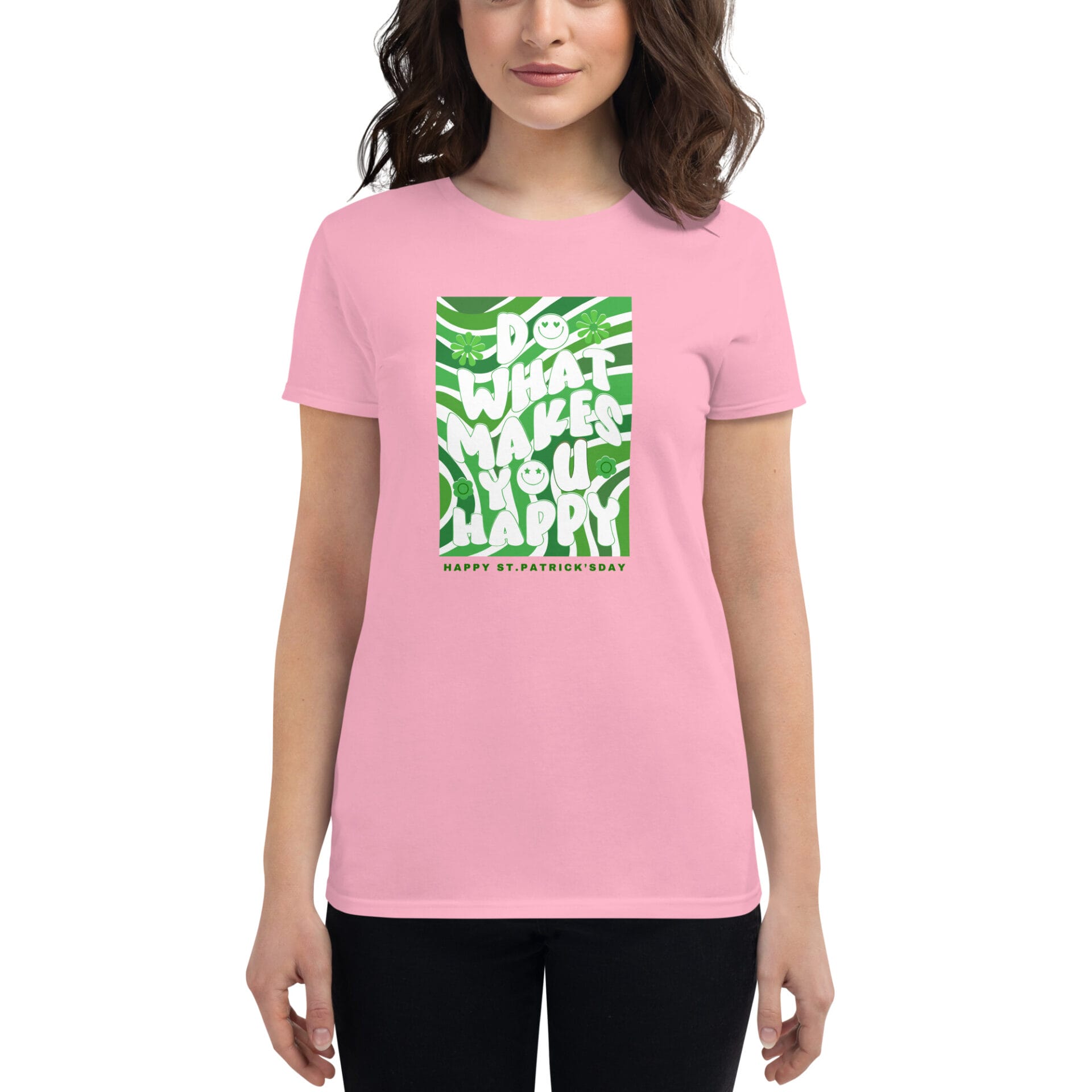 Women's St. Patrick's Day Short Sleeve T-Shirt - B2 - 25