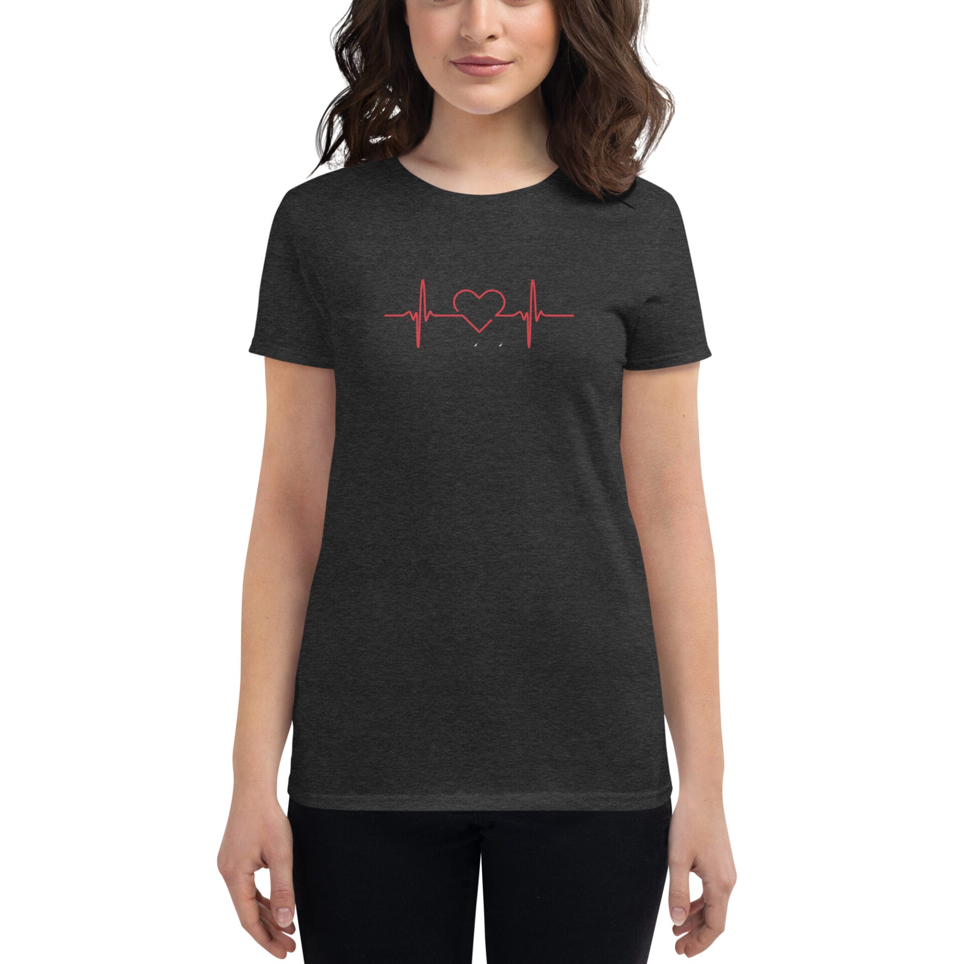 Women's Valentine's Day Short Sleeve T-Shirt - Heart Pulse