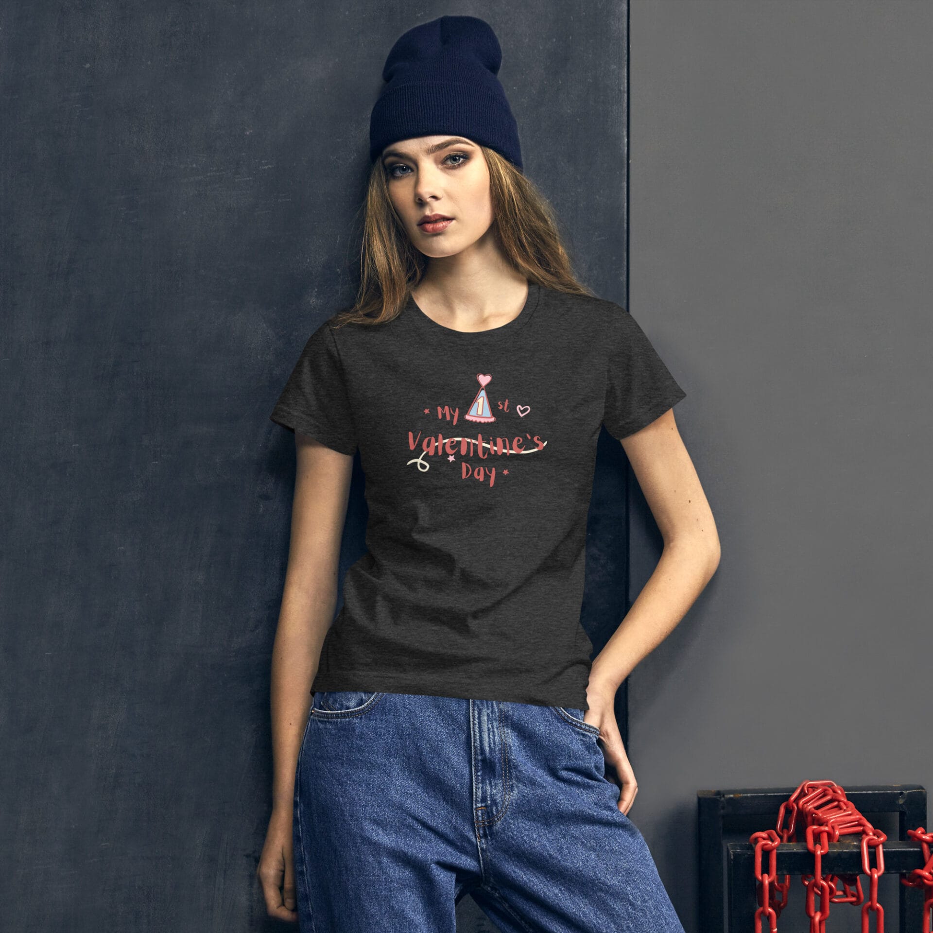 Women's Valentine's Day Short Sleeve T-Shirt - B3 - 14