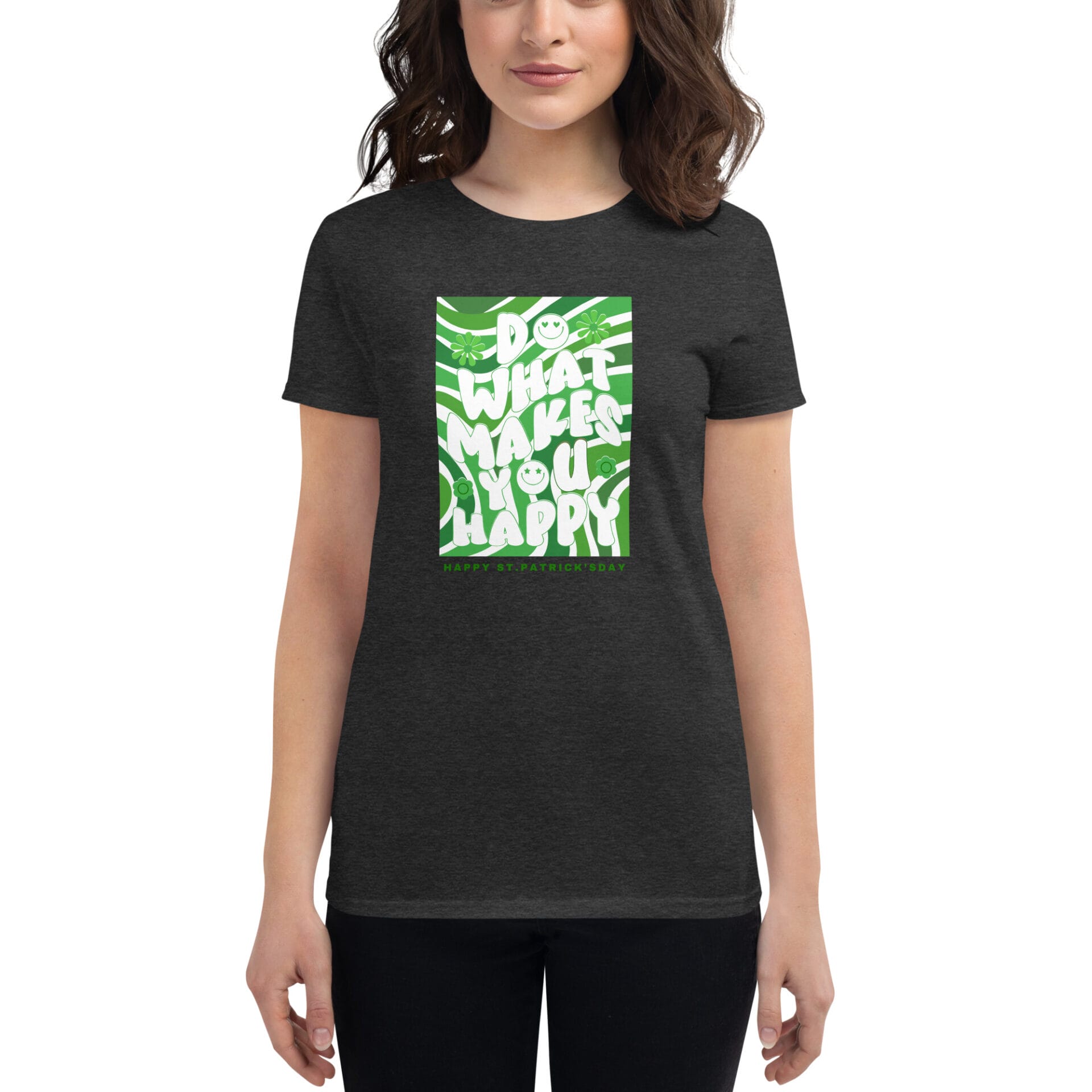 Women's St. Patrick's Day Short Sleeve T-Shirt - B2 - 25