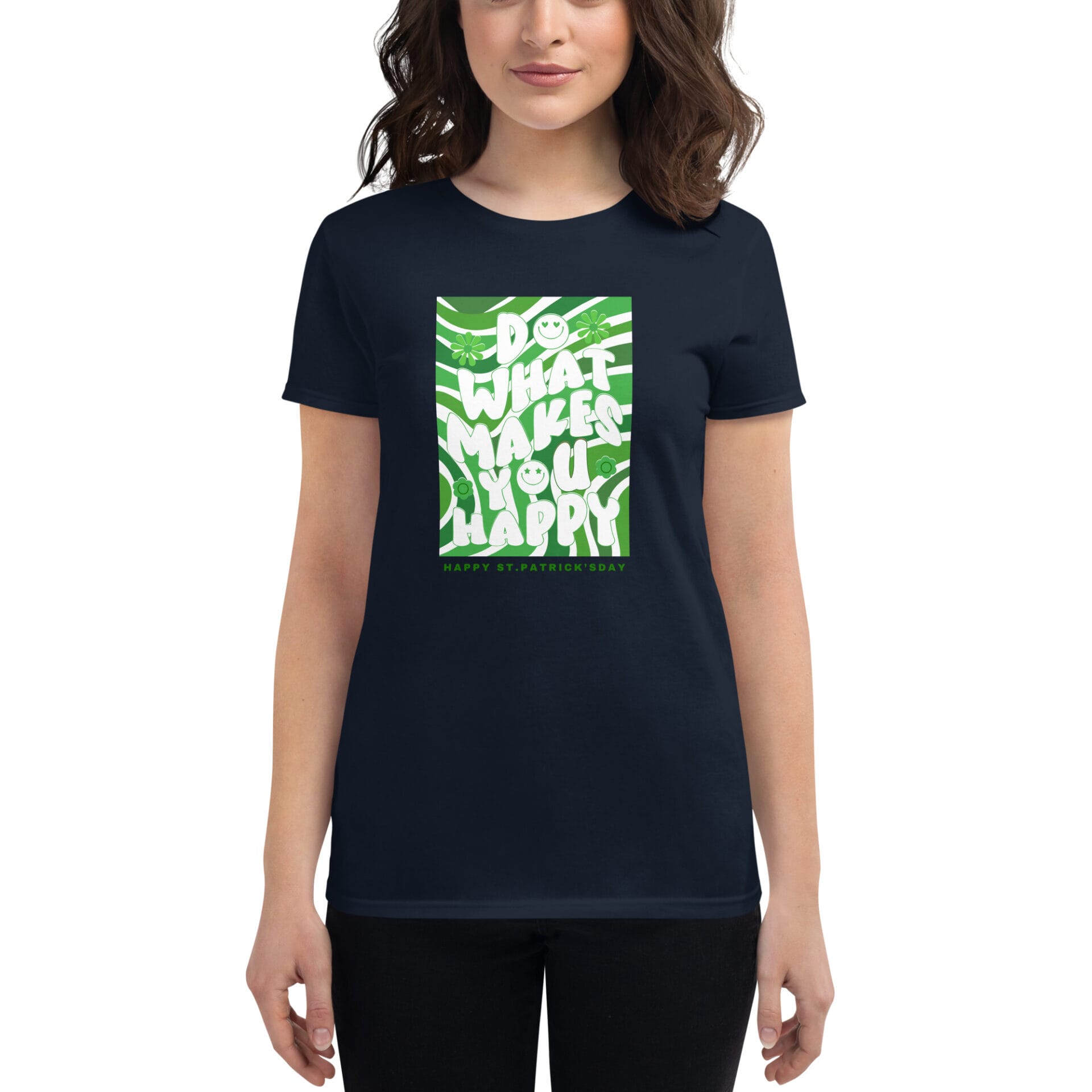 Women's St. Patrick's Day Short Sleeve T-Shirt - B2 - 25