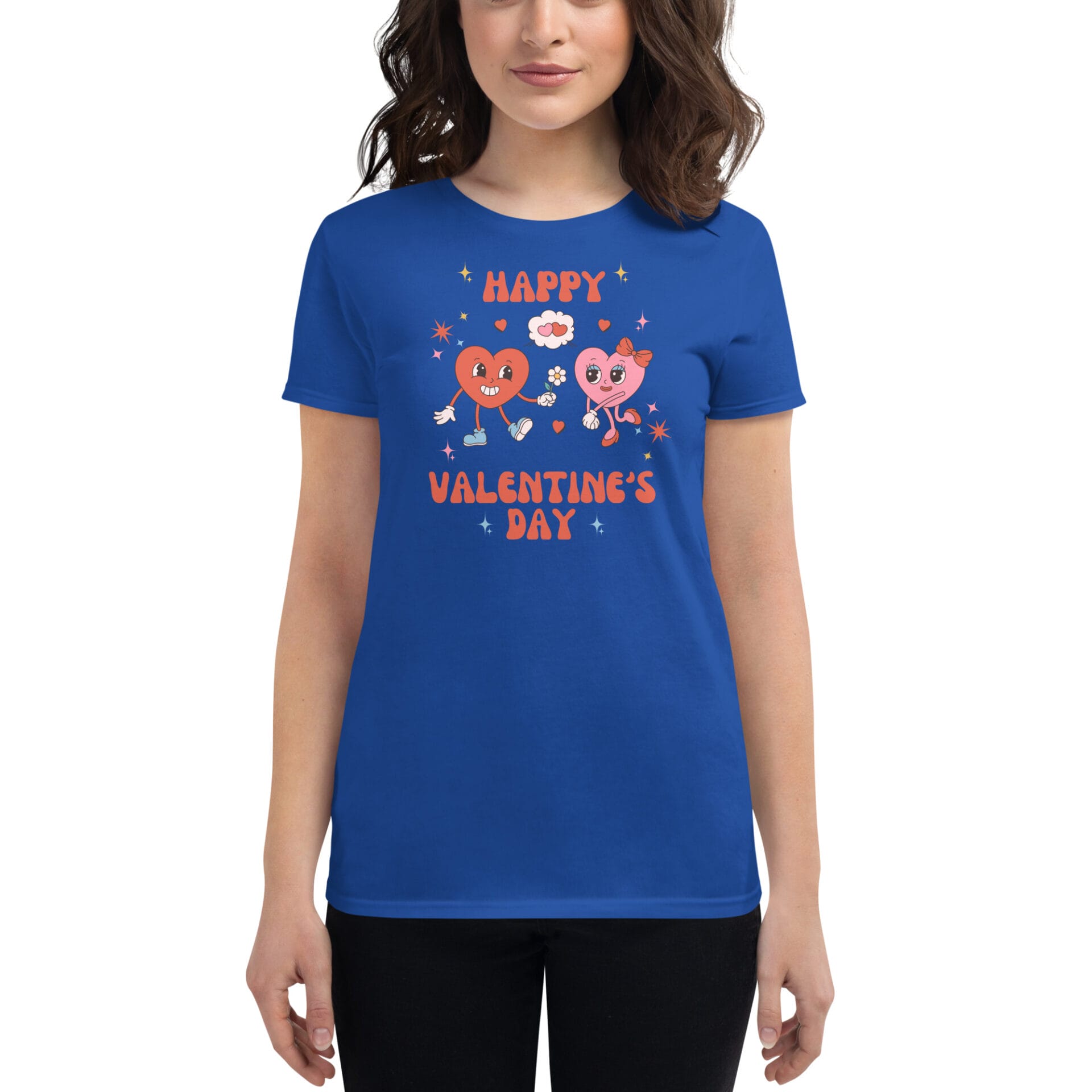 Women's Valentine's Day Short Sleeve T-Shirt - B3 - 16
