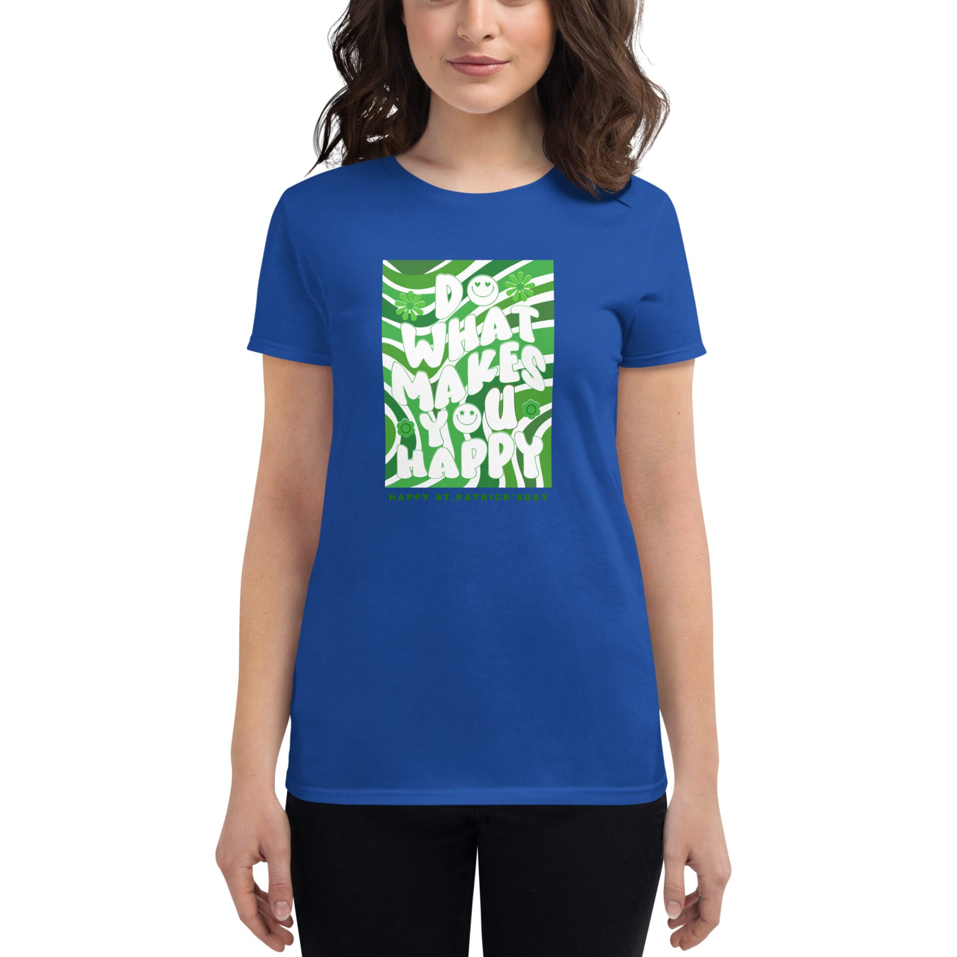 Women's St. Patrick's Day Short Sleeve T-Shirt - B2 - 25