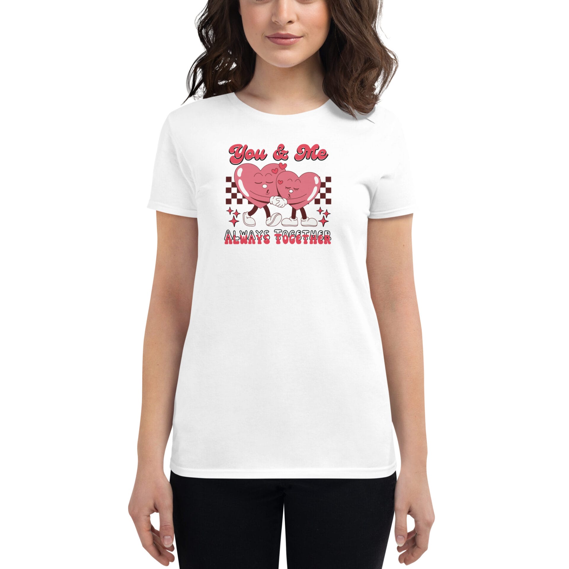 Women's Valentine's Day Short Sleeve T-Shirt - B3 - 19