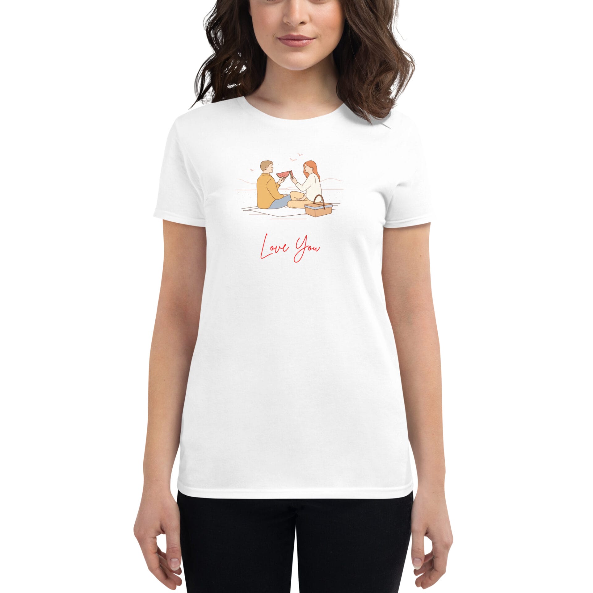 Women's Valentine's Day Short Sleeve T-Shirt - B3 - 27