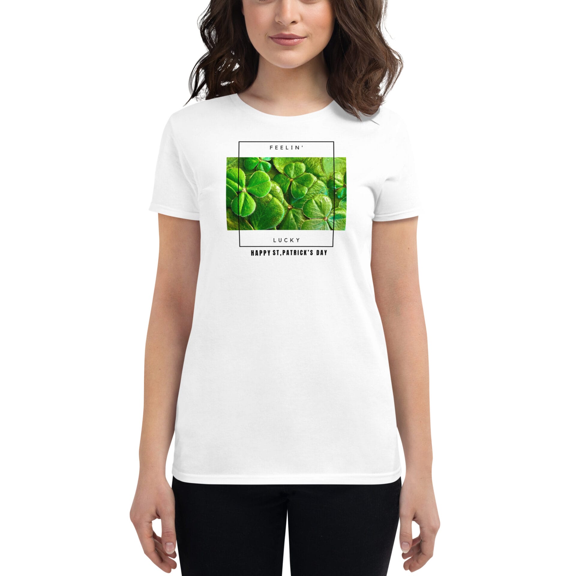 Women's St. Patrick's Day Short Sleeve T-Shirt - B2 - 11