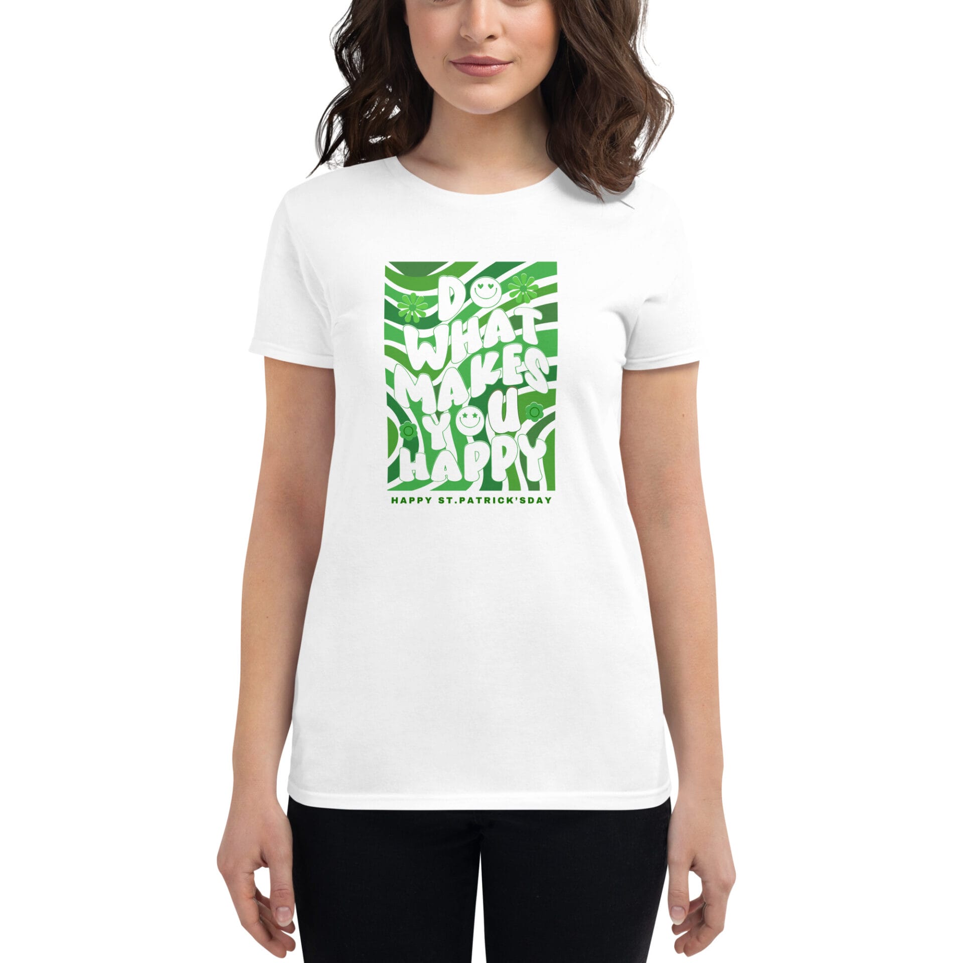 Women's St. Patrick's Day Short Sleeve T-Shirt - B2 - 25