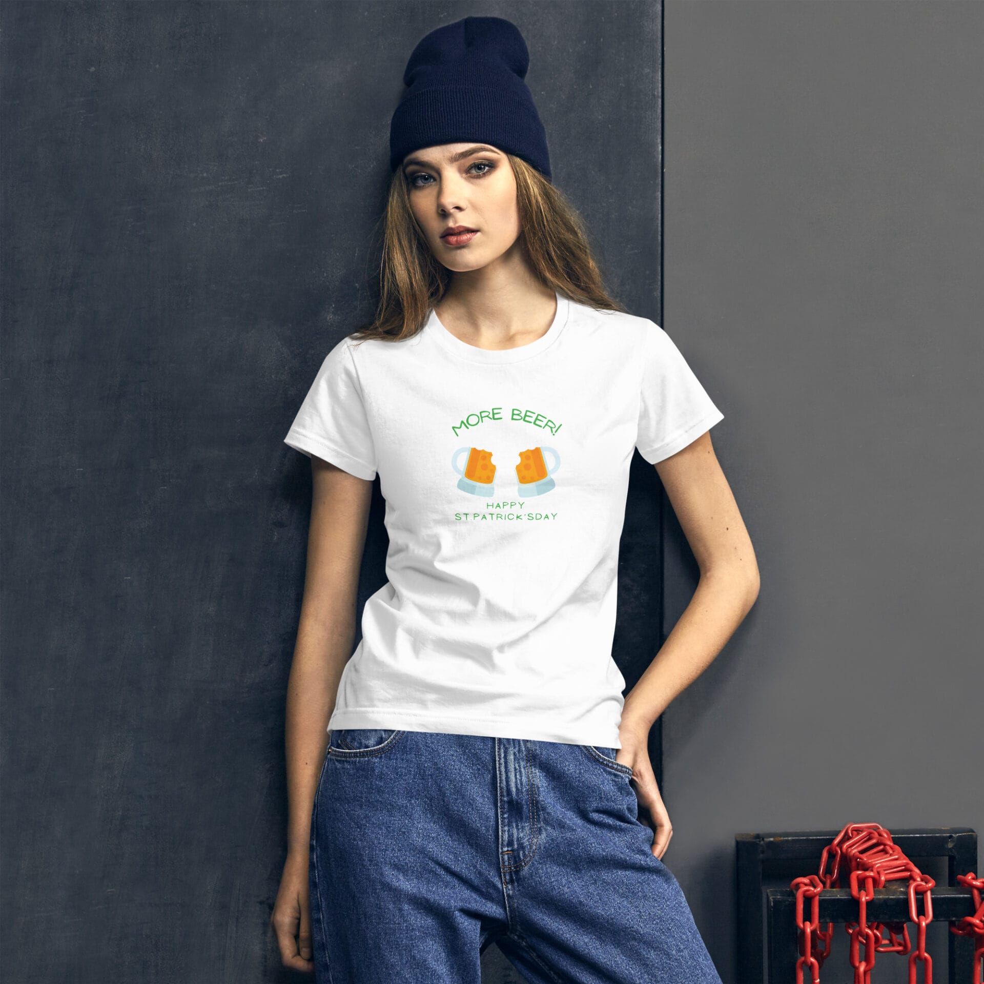 Women's St. Patrick's Day Short Sleeve T-Shirt - B2 - 27