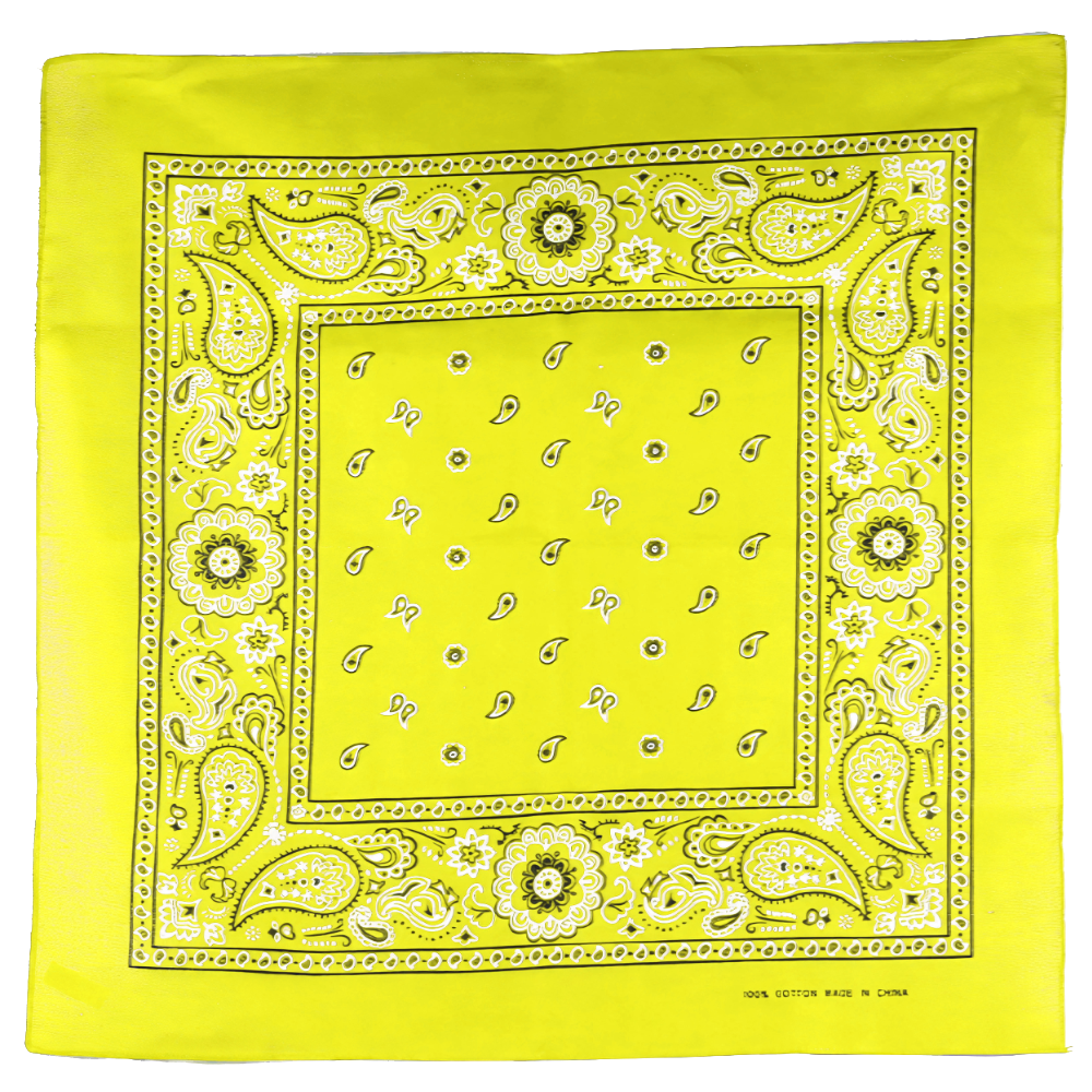Square Floral Paisley Bandana - Double Sided Print 100% Cotton